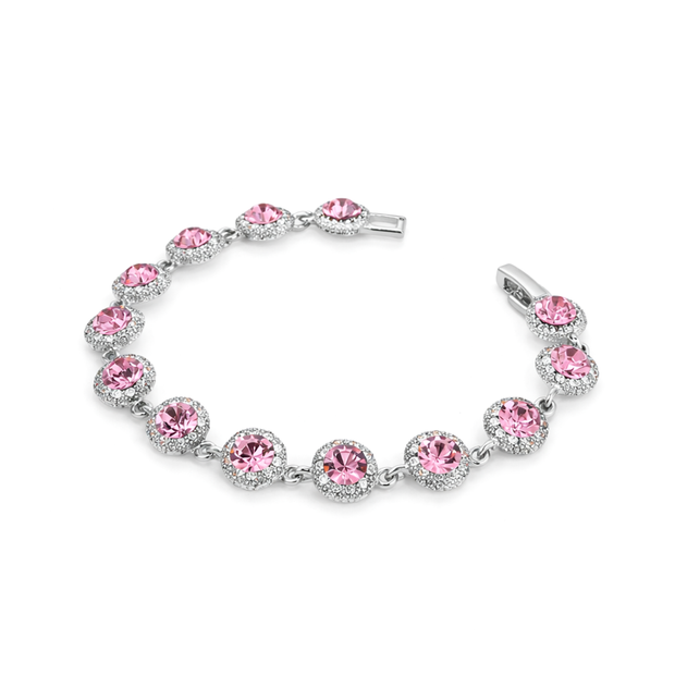Rose Pink Petite Cushion Bracelet