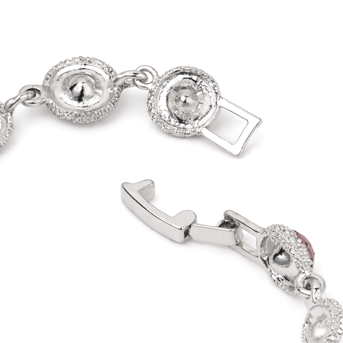 Rose Pink Petite Cushion Bracelet