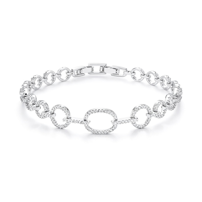 Crystal Open-Link Tennis Bracelet
