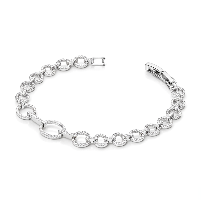 Crystal Open-Link Tennis Bracelet