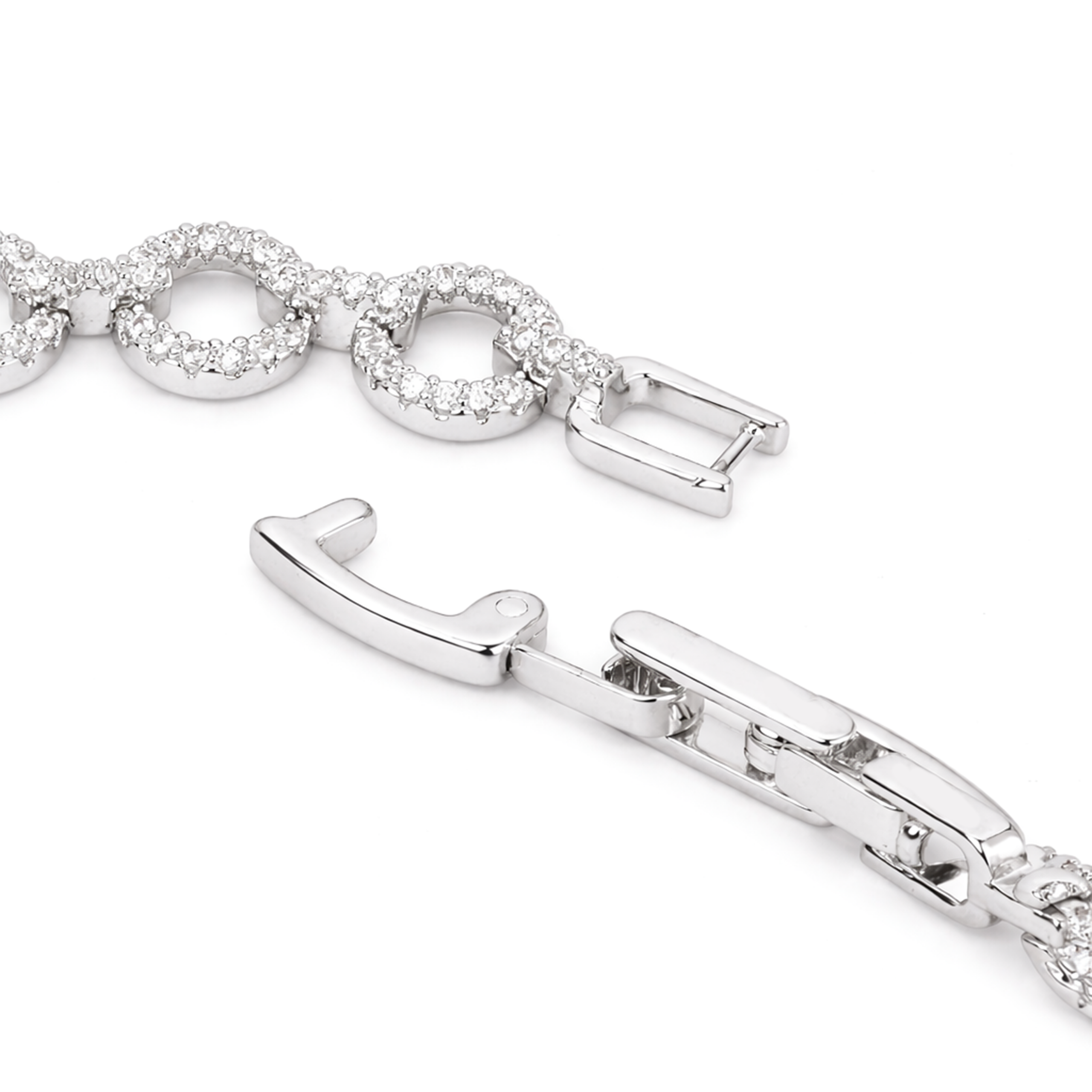 Crystal Open-Link Tennis Bracelet