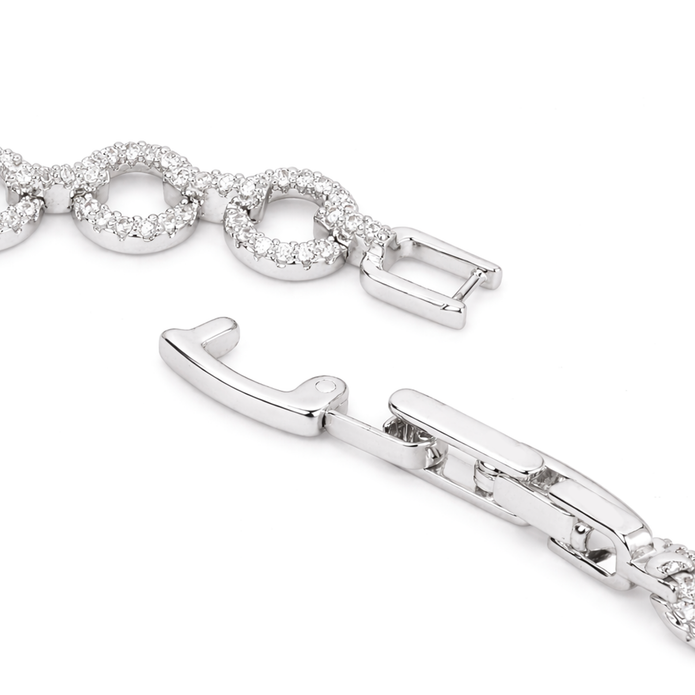 Crystal Open-Link Tennis Bracelet