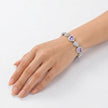 Rose Pink & Lavender Halo Tennis Bracelet - Lavender