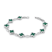 Crystal Floral Cluster Tennis Bracelet