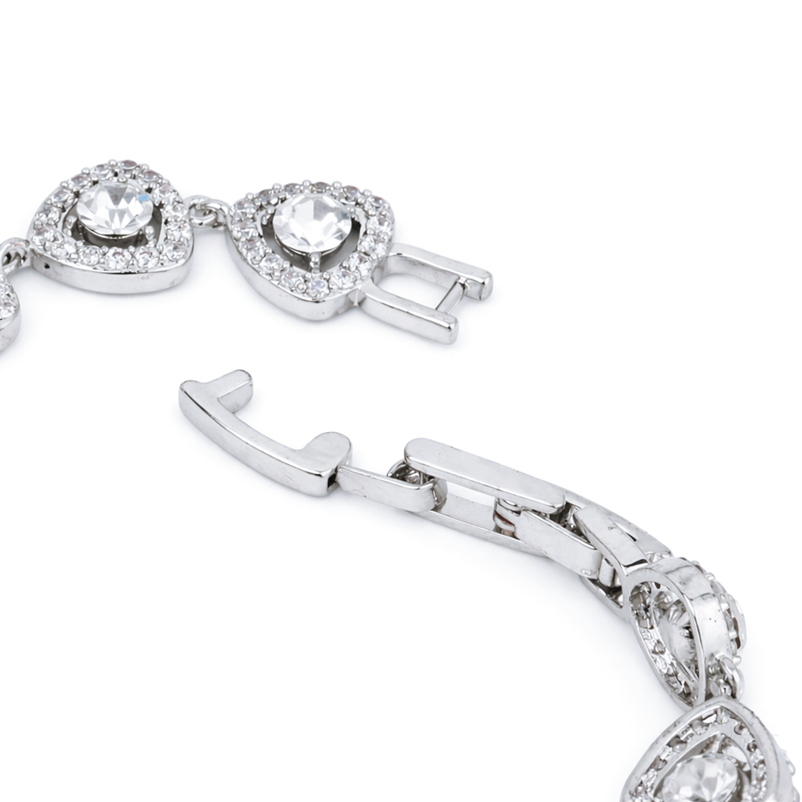 Rose Pink & Lavender Halo Tennis Bracelet - Rose pink
