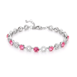 Halo Tennis Bracelet — Four Crystal Colourways - Silver