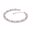 Halo Tennis Bracelet — Four Crystal Colourways - Silver