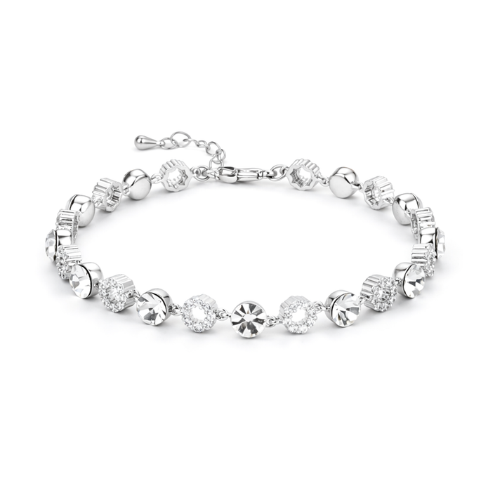 Halo Tennis Bracelet — Four Crystal Colourways - Clear