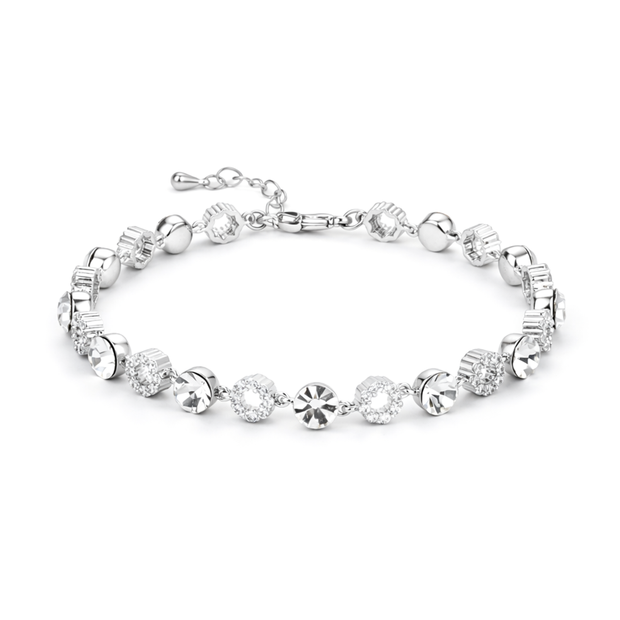 Halo Tennis Bracelet — Four Crystal Colourways - Clear