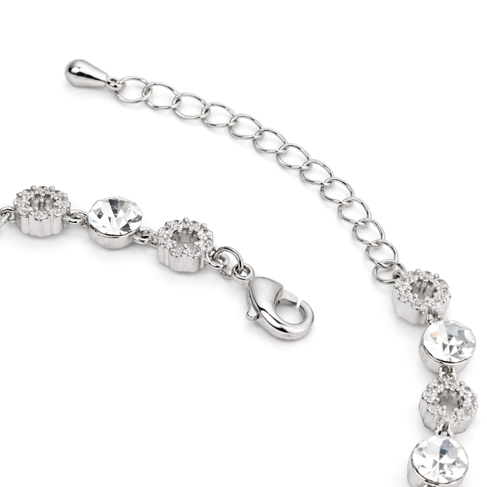 Halo Tennis Bracelet — Four Crystal Colourways - Clear