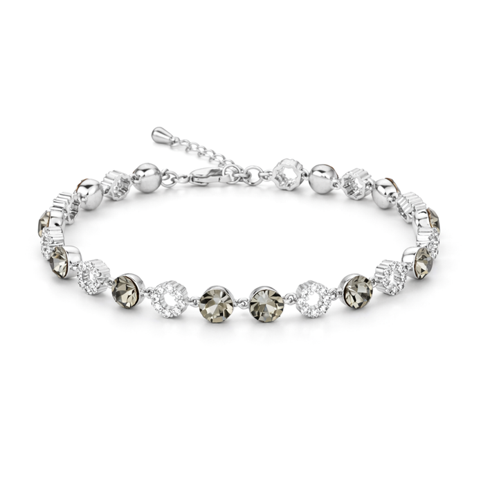 Halo Tennis Bracelet — Four Crystal Colourways - Rose pink