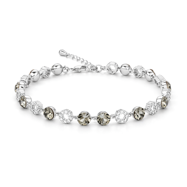 Halo Tennis Bracelet — Four Crystal Colourways - Rose pink