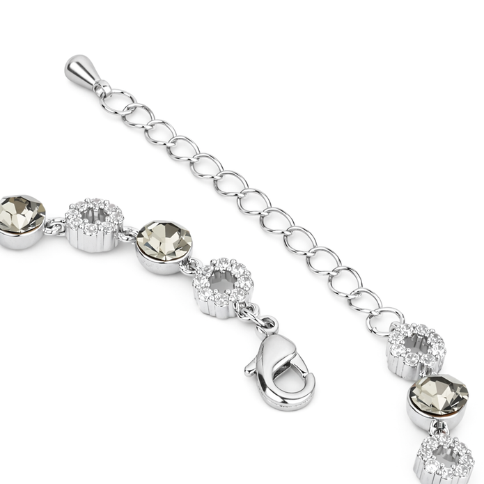 Halo Tennis Bracelet — Four Crystal Colourways - Rose pink
