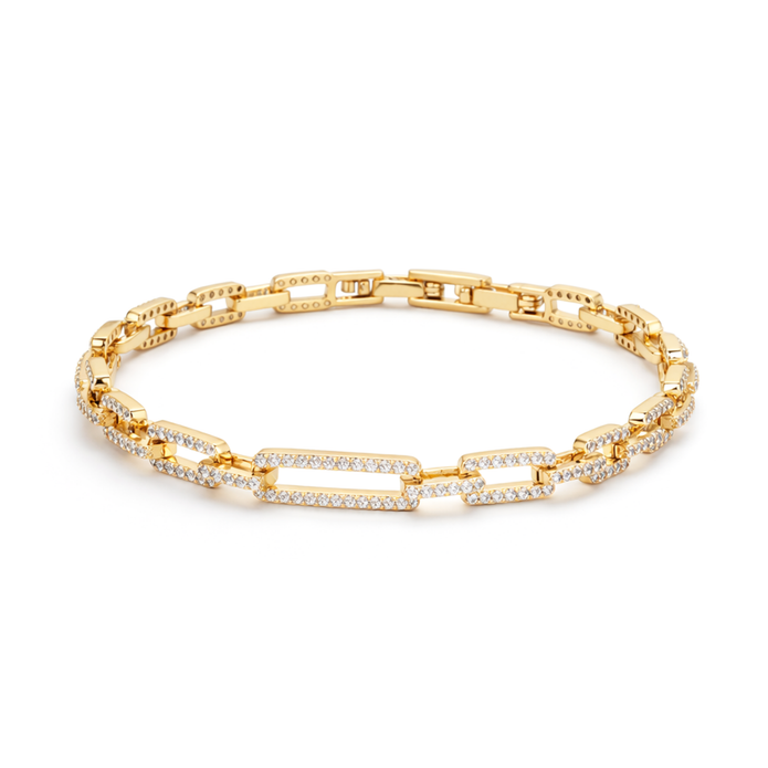 Gold-Tone Paperclip Chain Bracelet