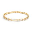 Gold-Tone Paperclip Chain Bracelet