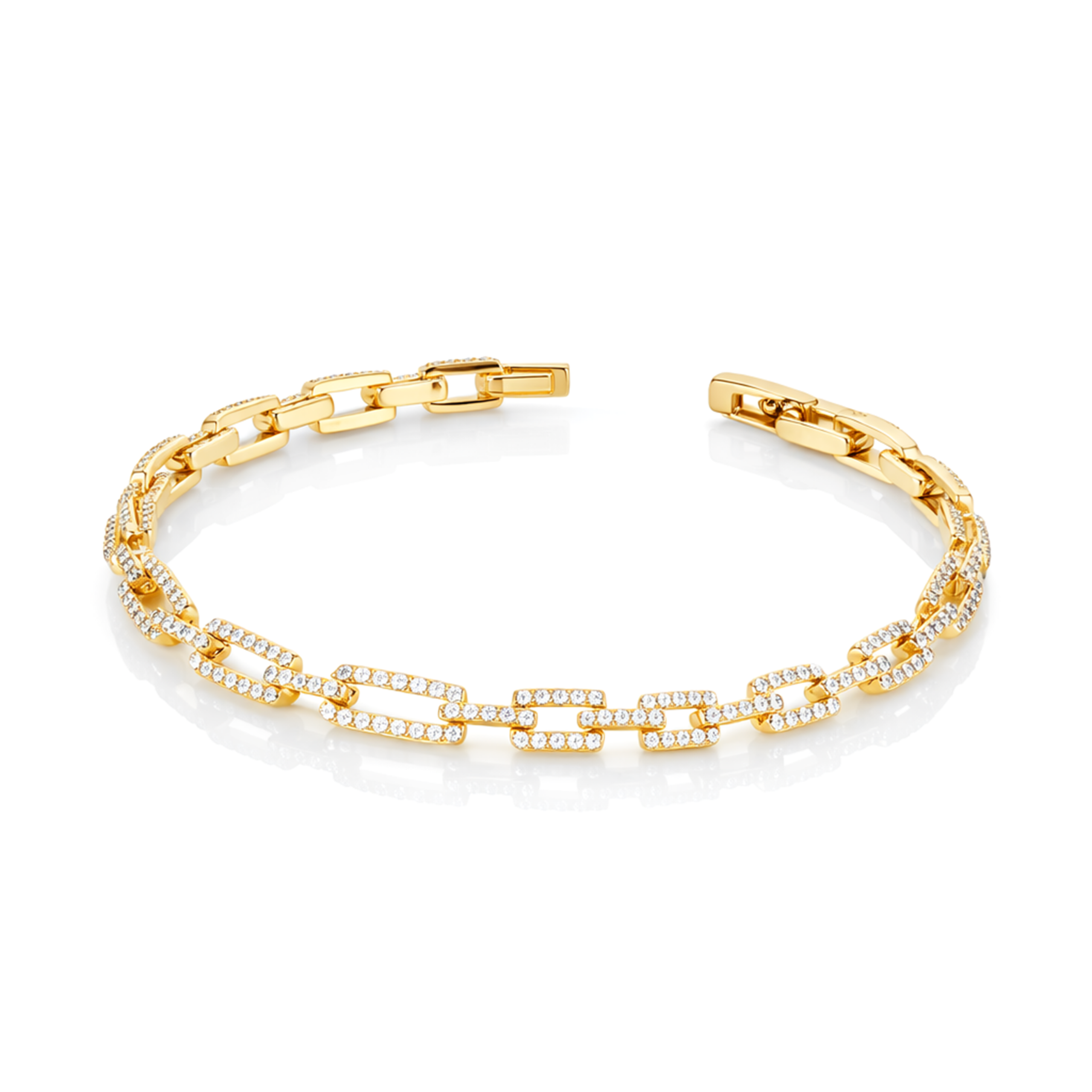 Gold-Tone Paperclip Chain Bracelet