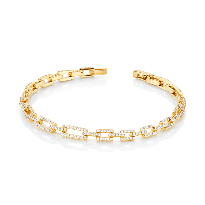 Gold-Tone Paperclip Chain Bracelet