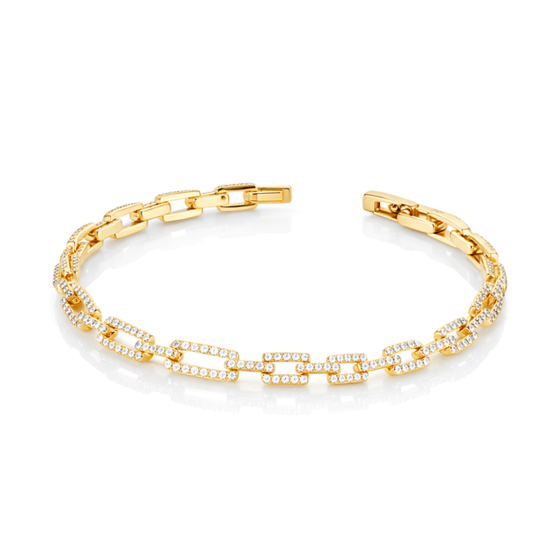Gold-Tone Paperclip Chain Bracelet