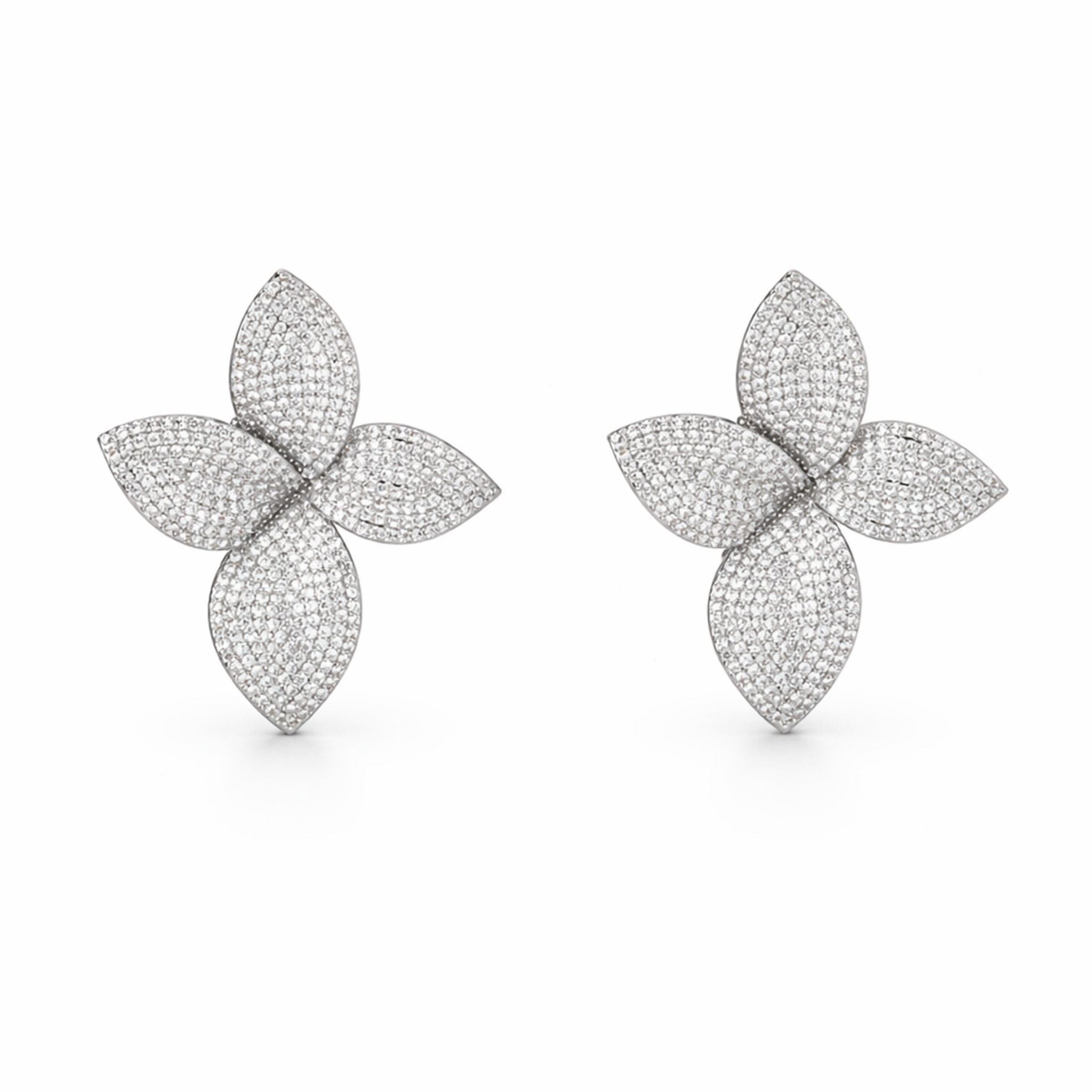 Crystal Bloom Stud Earrings