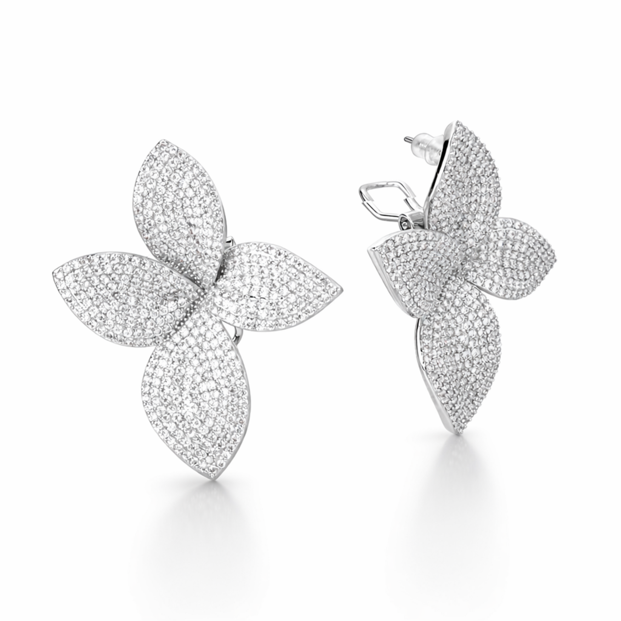 Crystal Bloom Stud Earrings