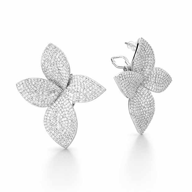 Crystal Bloom Stud Earrings