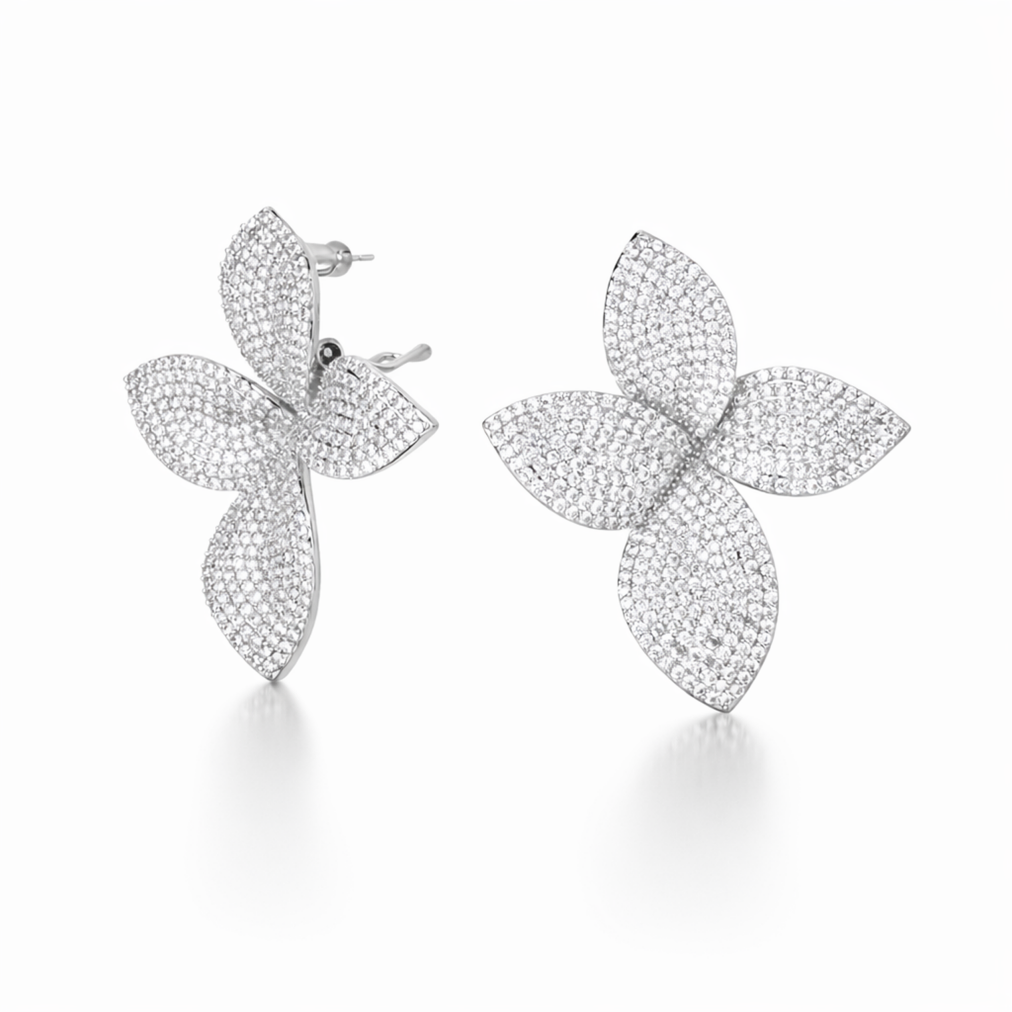 Crystal Bloom Stud Earrings