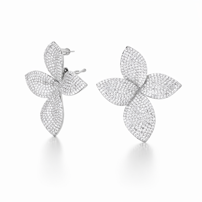 Crystal Bloom Stud Earrings