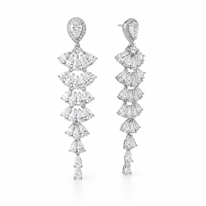 Tiered Petal Drop Earrings