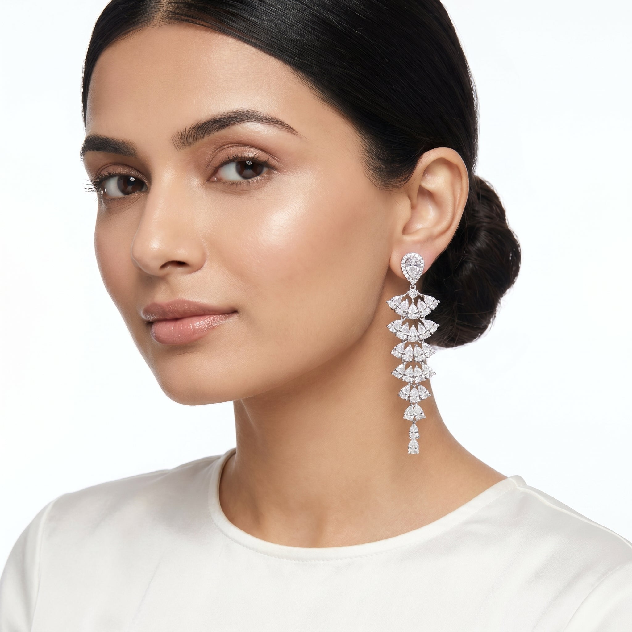 Tiered Petal Drop Earrings