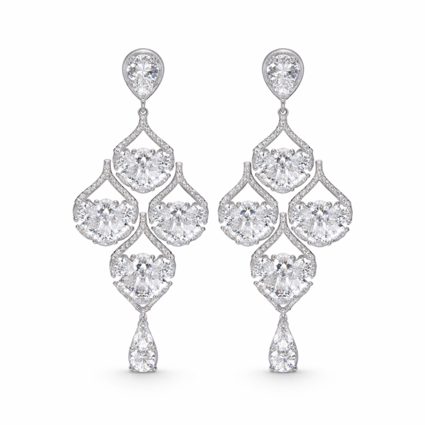 Royal Lotus Chandelier Earrings