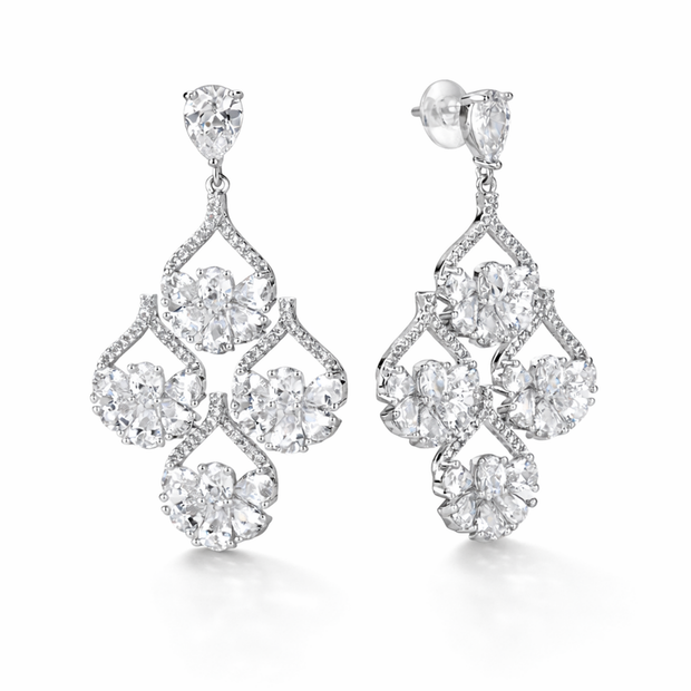 Royal Lotus Chandelier Earrings