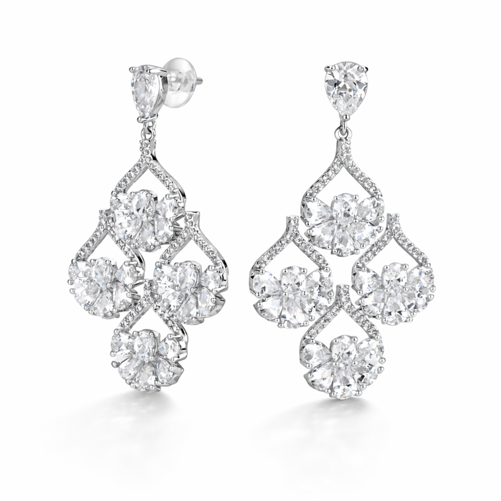 Royal Lotus Chandelier Earrings