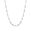 Clear Round CZ Tennis Necklace & Stud Earring Set