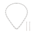 Ivory Pearl & Clear CZ Cluster Choker Set