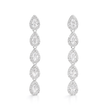 Clear Pear-Drop Halo Pendant Necklace & Earring Set