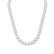 Clear Princess-Cut Square CZ Tennis Necklace & Drop Earring Set