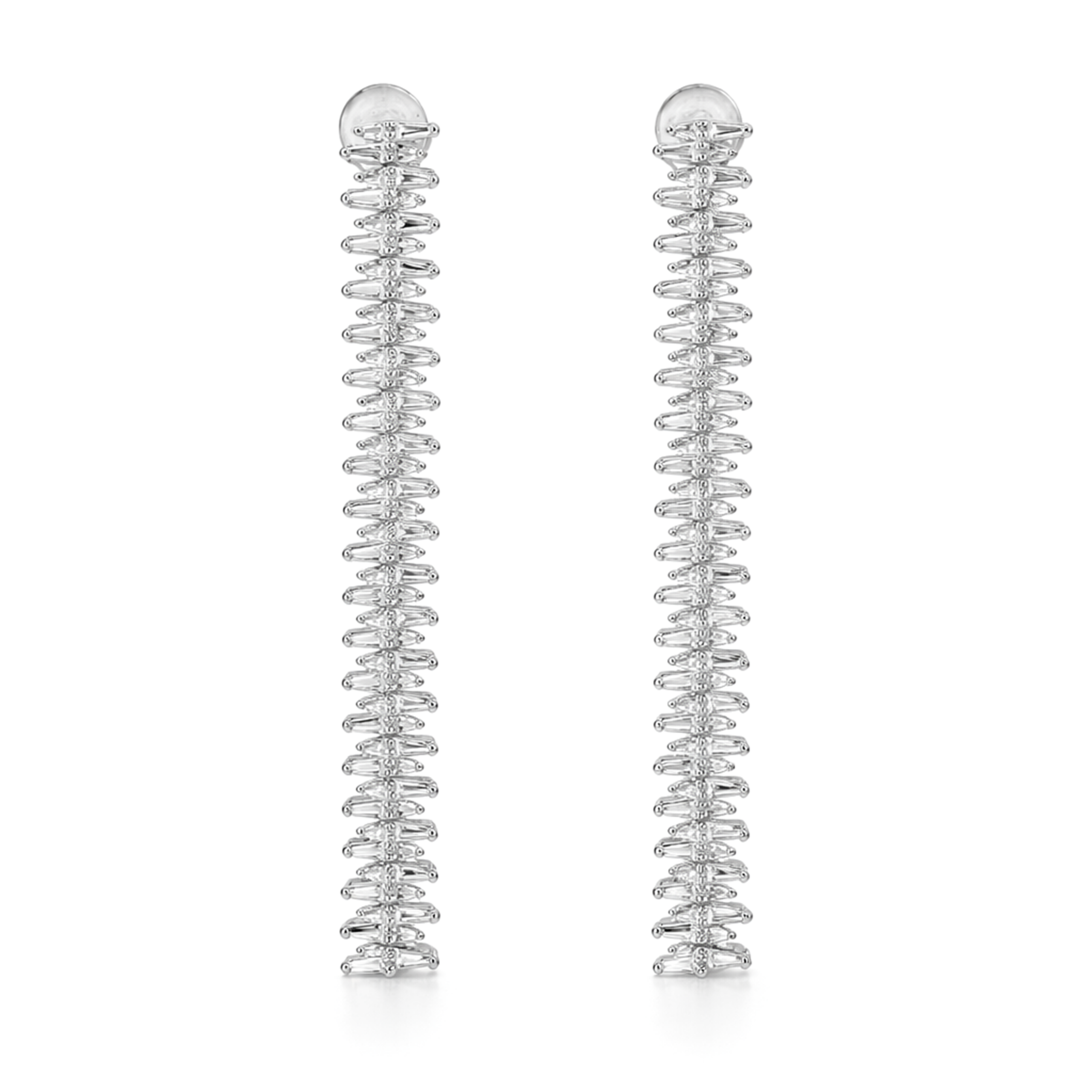 Silver Ribbed Textured Choker & Bar Drop Earring Set