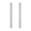 Silver Ribbed Textured Choker & Bar Drop Earring Set