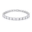 Crystal Eternity Emerald-Cut Tennis Bracelet