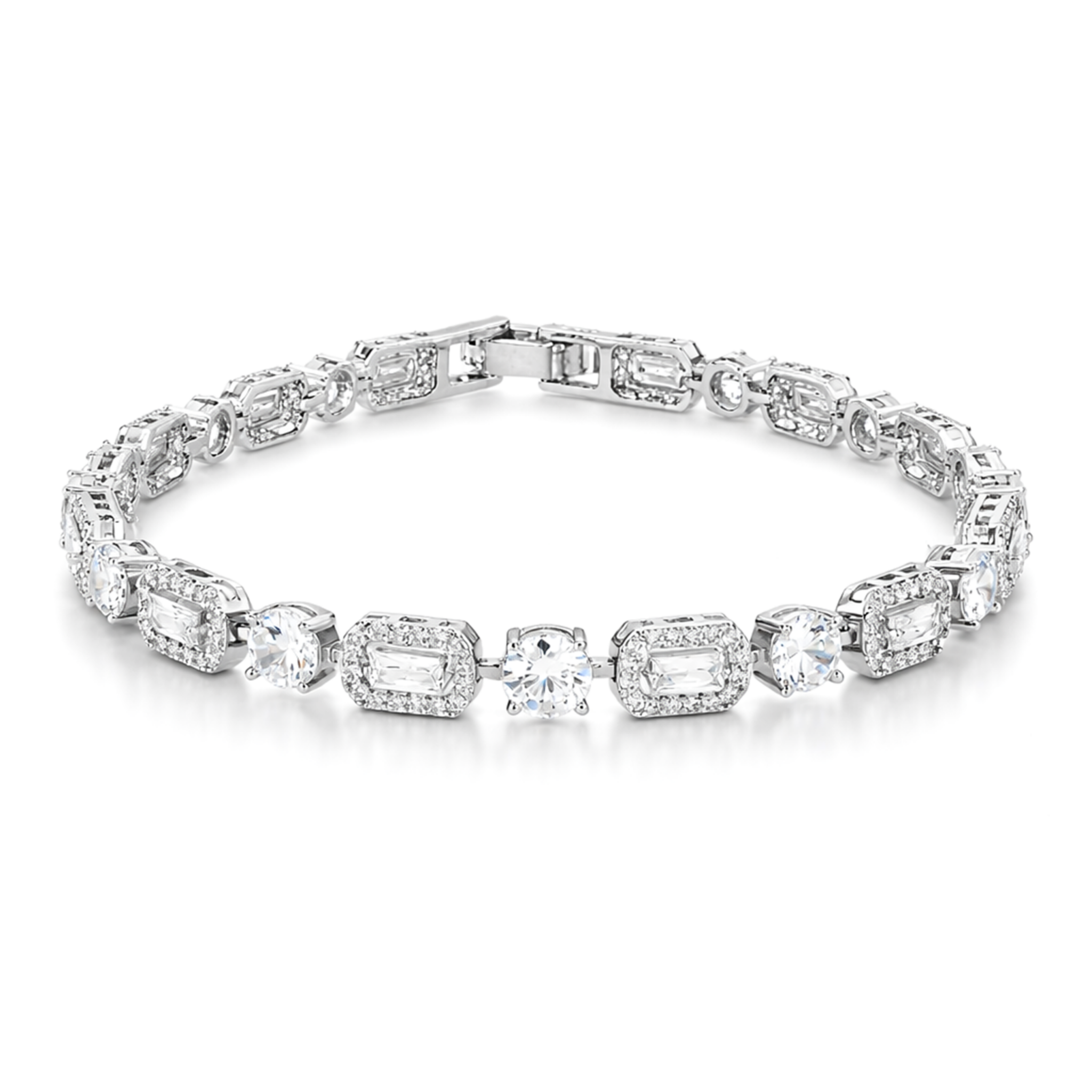 Royal Mosaic Halo Tennis Bracelet