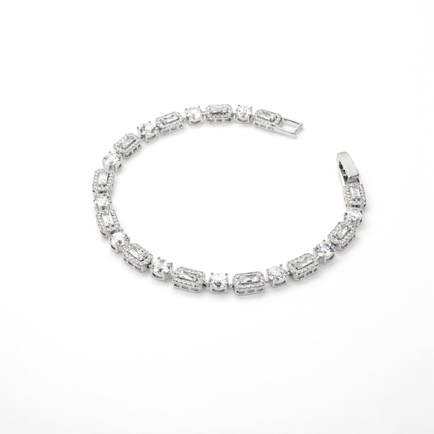 Royal Mosaic Halo Tennis Bracelet
