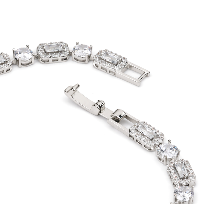 Royal Mosaic Halo Tennis Bracelet