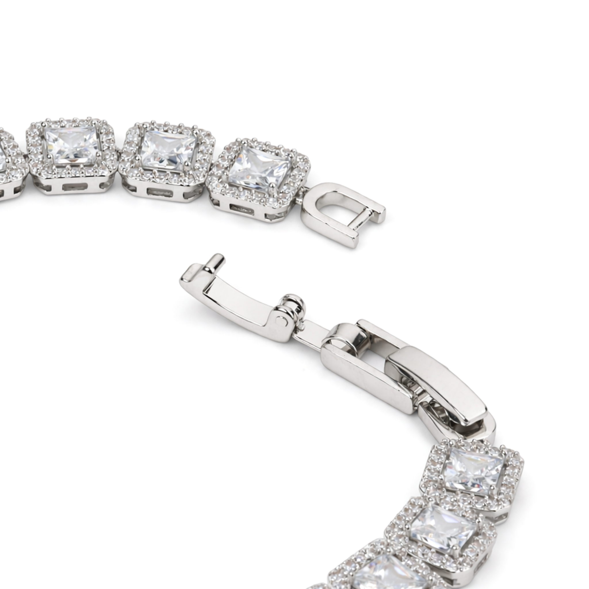 Imperial Square Halo Tennis Bracelet