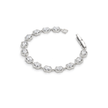 Geometric Oval Halo Tennis Bracelet