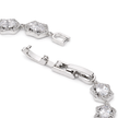 Geometric Oval Halo Tennis Bracelet