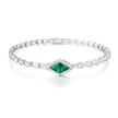 Emerald Kite Baguette Statement Bracelet