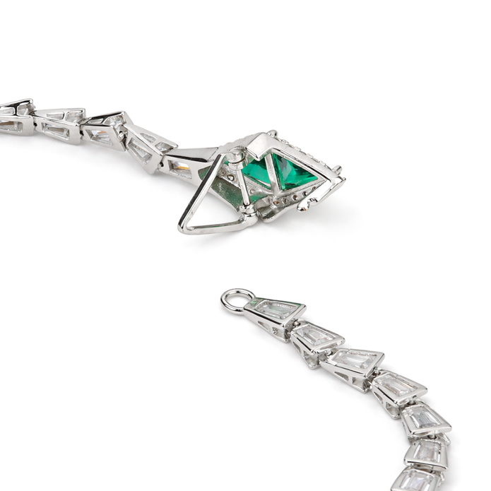Emerald Kite Baguette Statement Bracelet