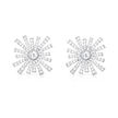 Clear Pavé Sunburst Statement Stud Earrings