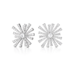 Clear Pavé Sunburst Statement Stud Earrings