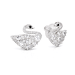 Clear Crystal Swan Silhouette Stud Earrings